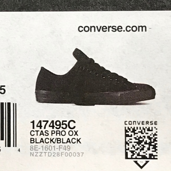 Converse CTAS Pro Ox Black Black Shoes 147495C - Picture 7 of 7